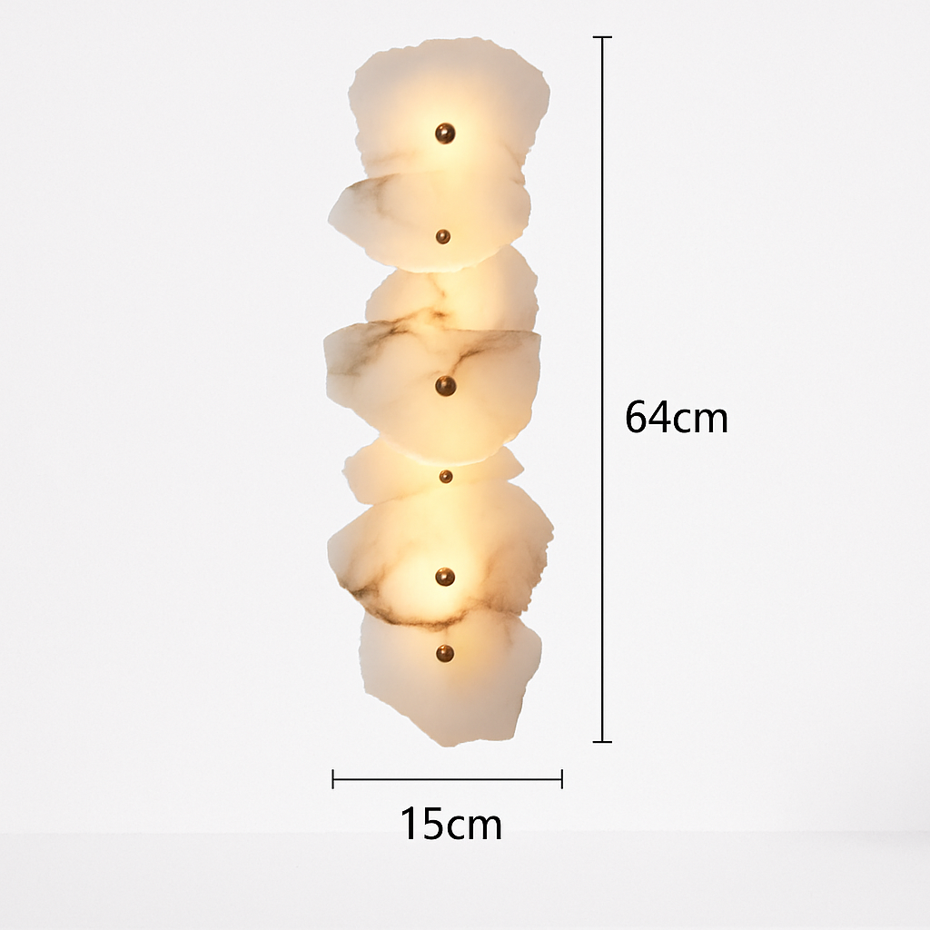 Applique murale LED en pierre naturelle
