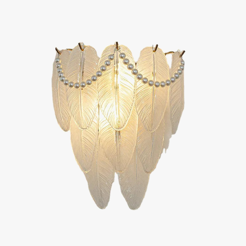 applique murale led en verre avec motifs nature luxe
