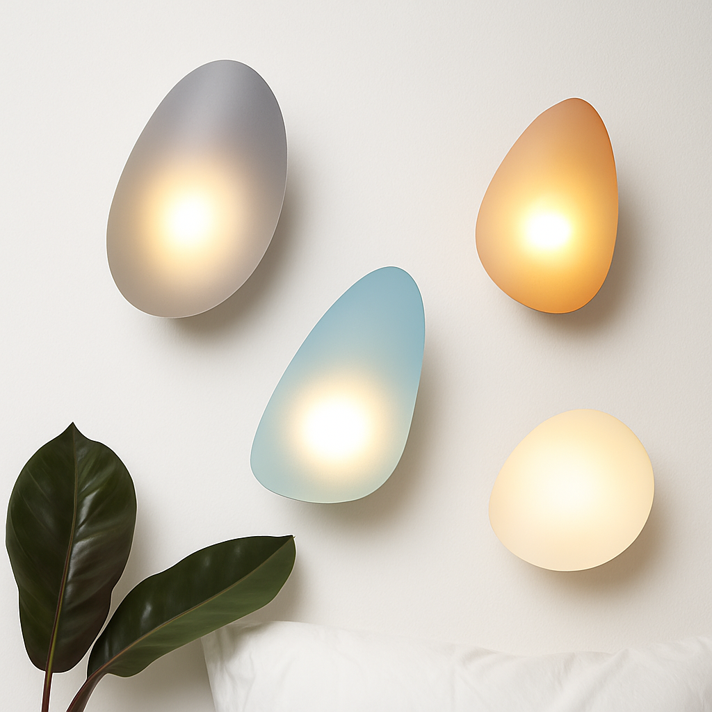 Applique murale LED en verre de couleur au Design nordique