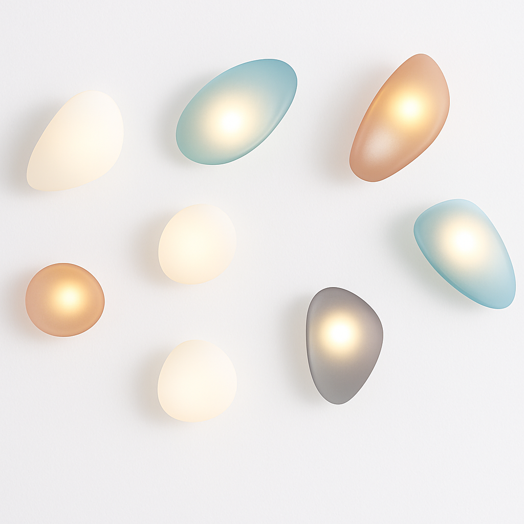 Applique murale LED en verre de couleur au Design nordique