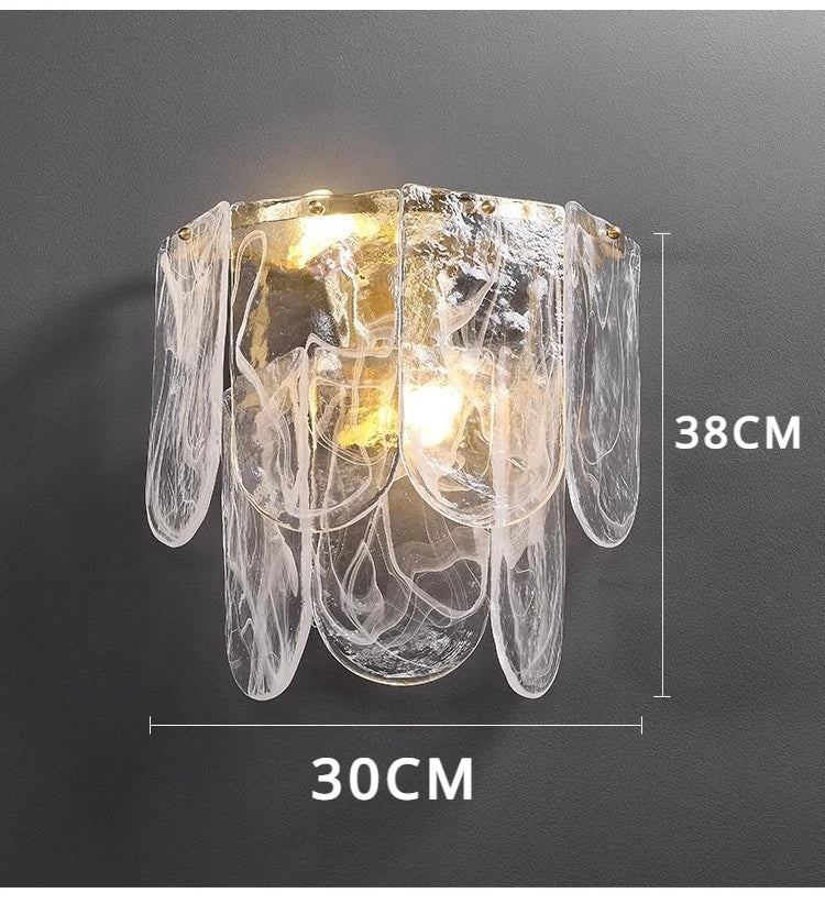 applique murale led en verre design moderne pour décoration intérieure