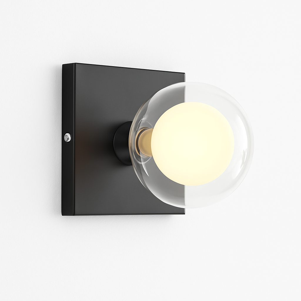 applique murale led en verre design moderne pour intérieur