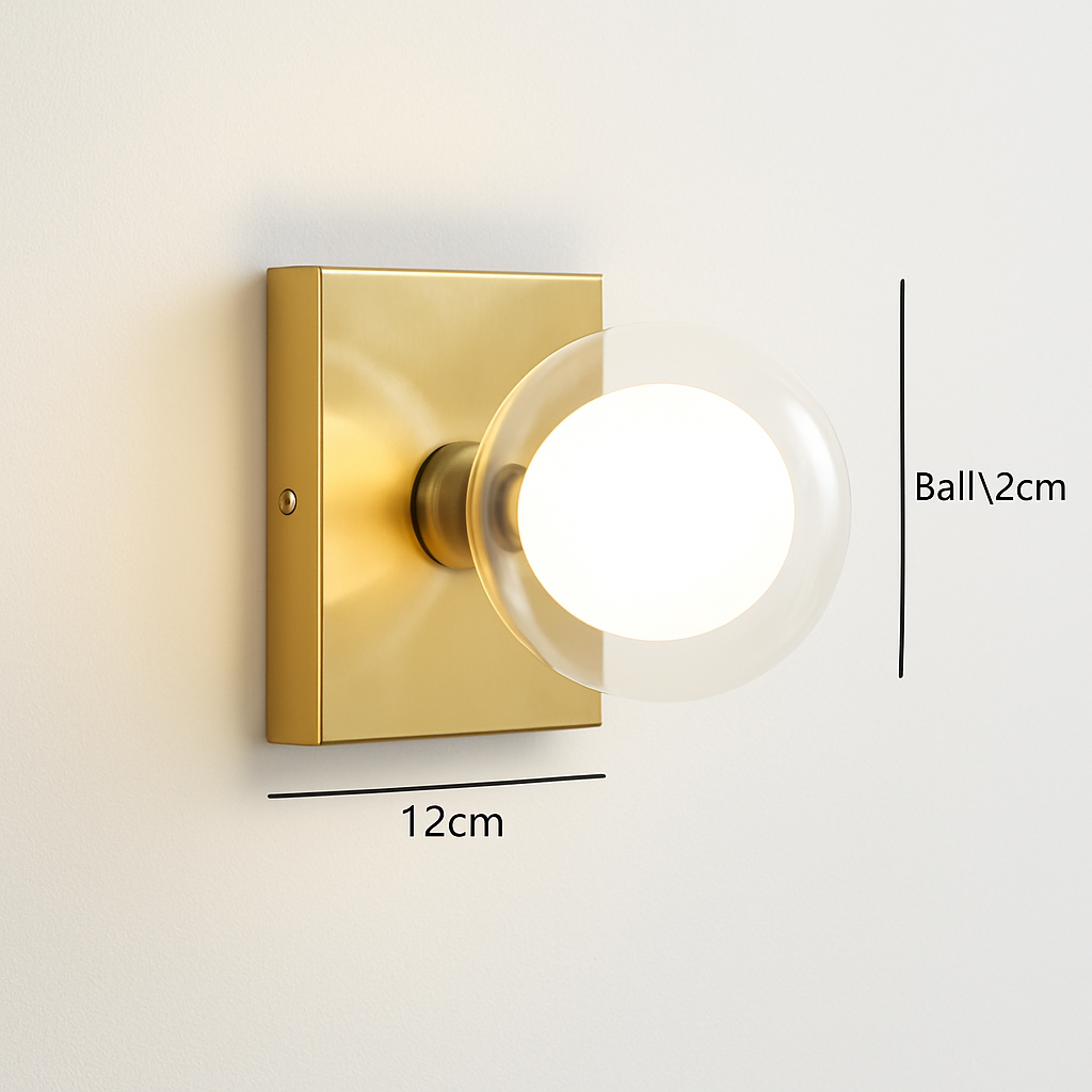 applique murale led en verre design moderne pour intérieur