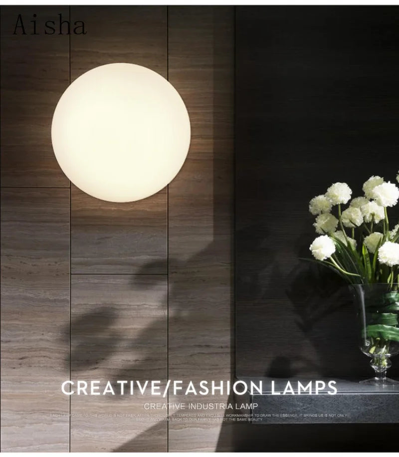 applique murale led en verre minimaliste pour intérieur