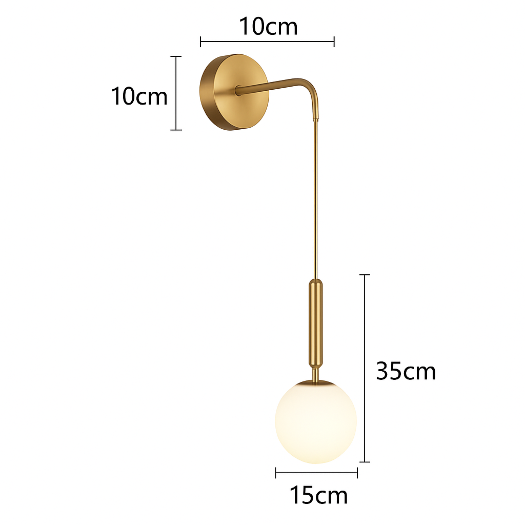 Applique murale LED en verre Simple et moderne