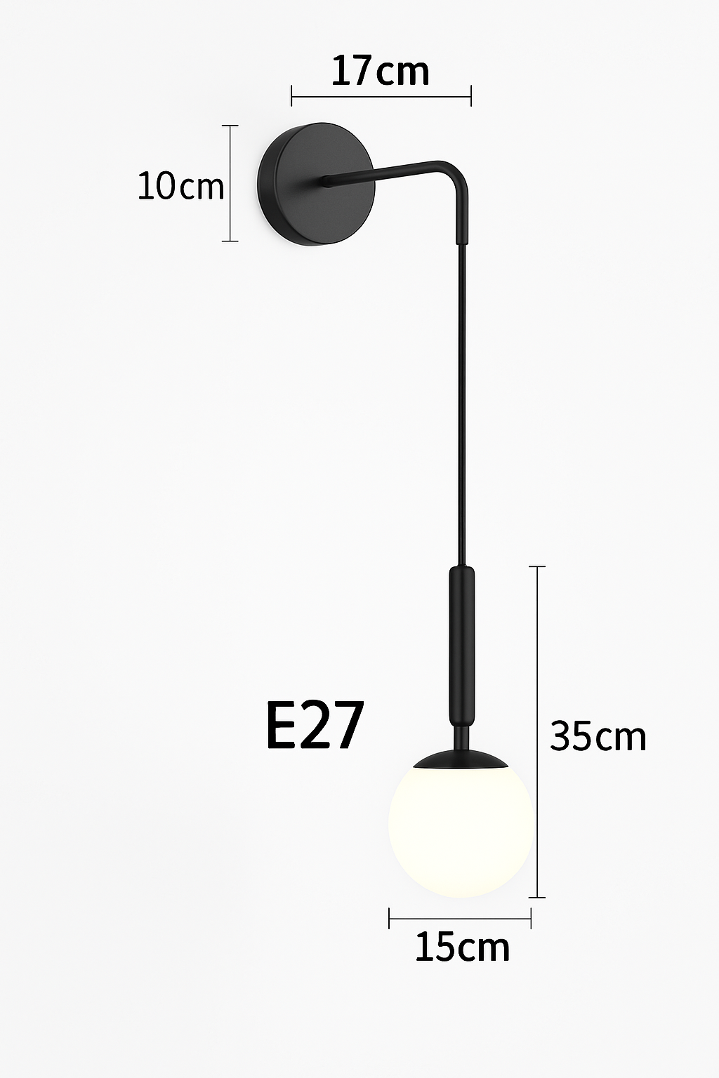 Applique murale LED en verre Simple et moderne