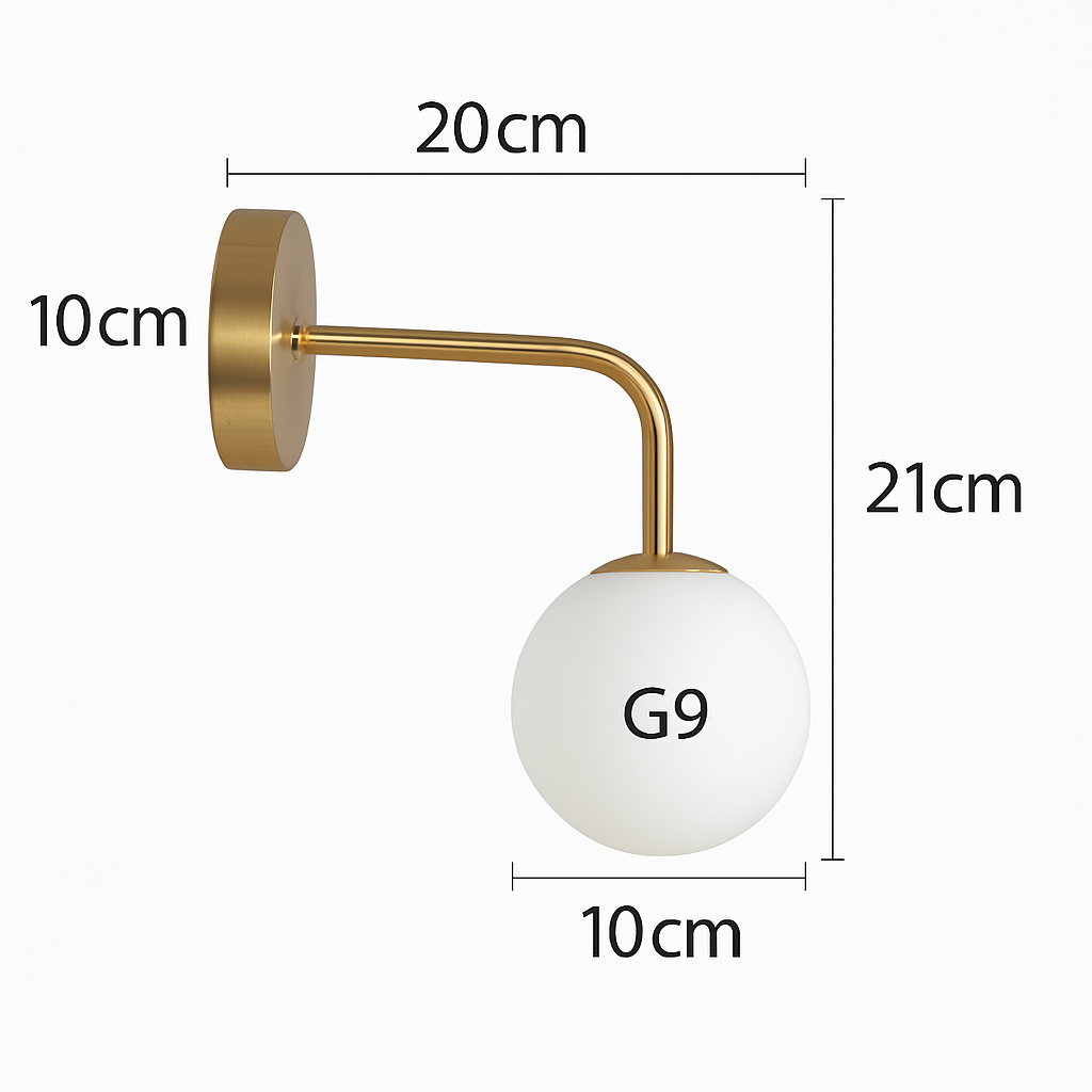 Applique murale LED en verre Simple et moderne