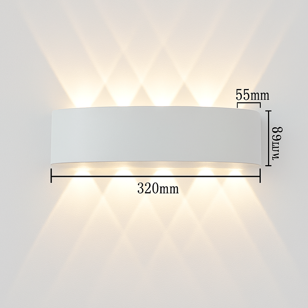 applique murale led extérieure en aluminium haute luminosité pour jardin et cour