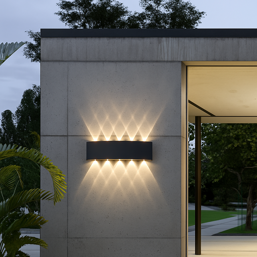 applique murale led extérieure en aluminium haute luminosité pour jardin et cour