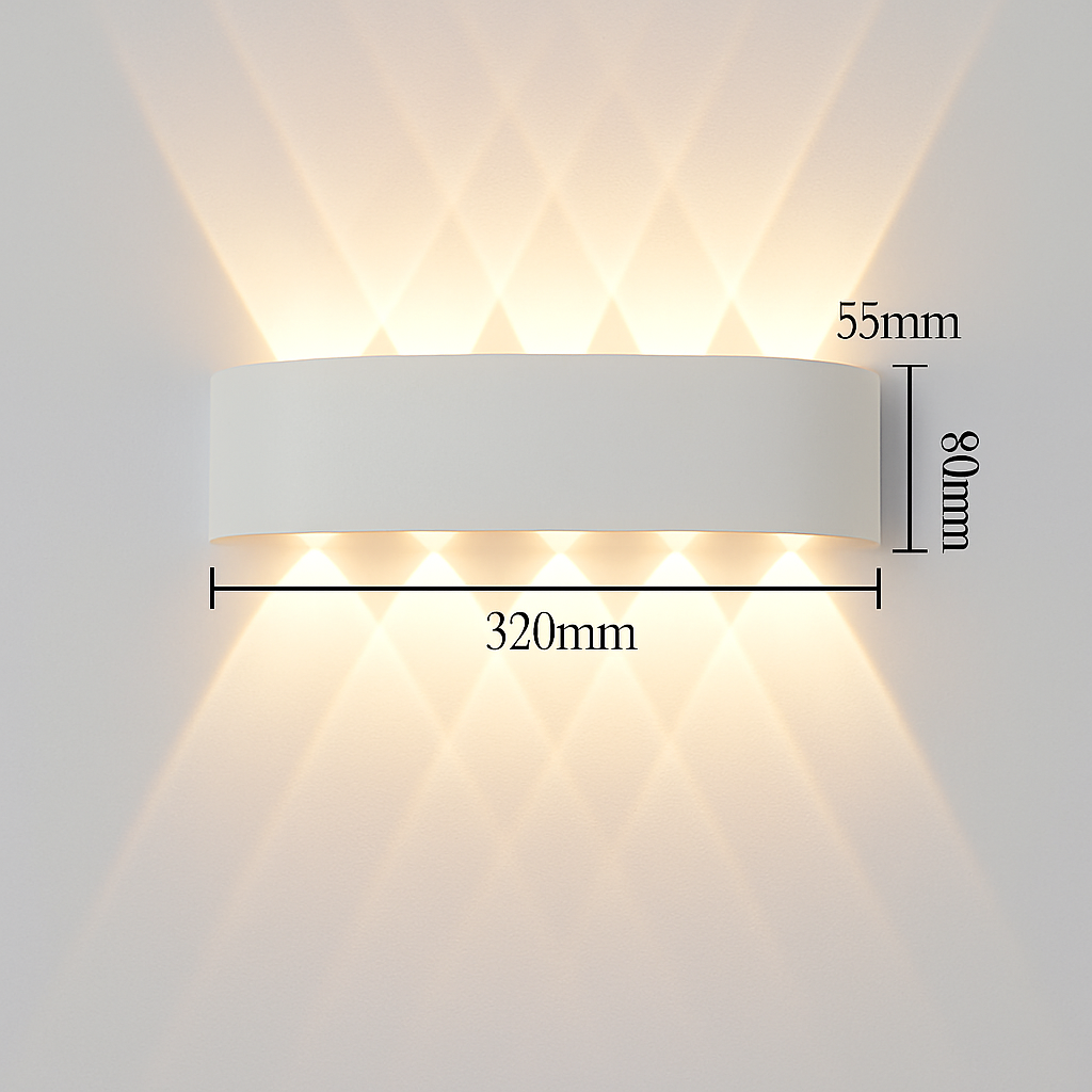applique murale led extérieure en aluminium haute luminosité pour jardin et cour