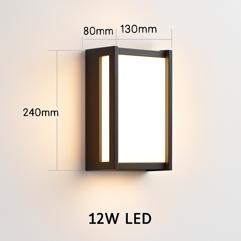 applique murale led extérieure en aluminium imperméable et décorative