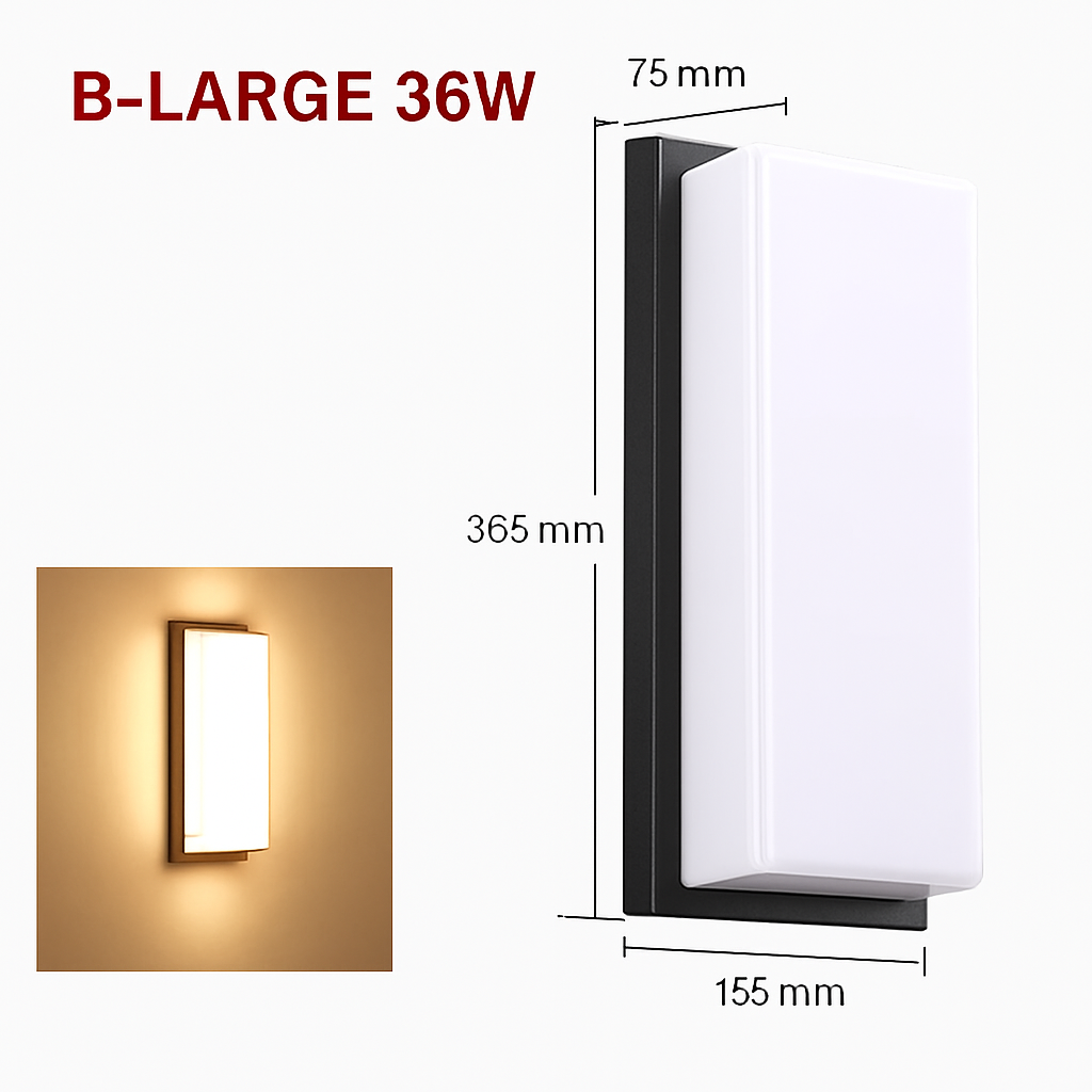 applique murale led extérieure en aluminium imperméable et décorative