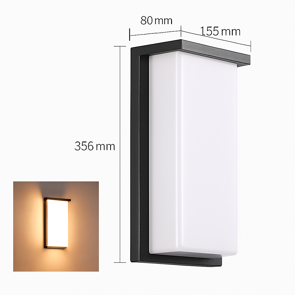applique murale led extérieure en aluminium imperméable et décorative
