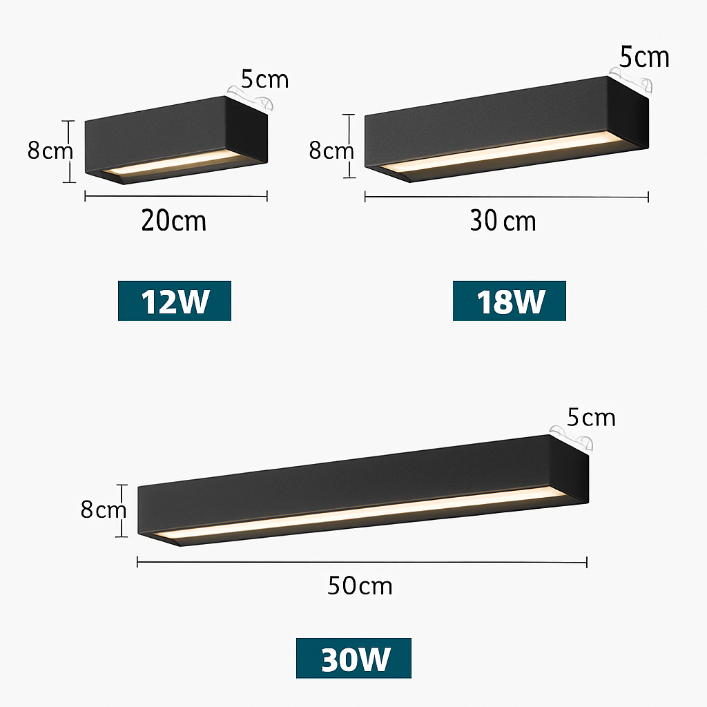 applique murale led extérieure imperméable pour éclairage extérieur