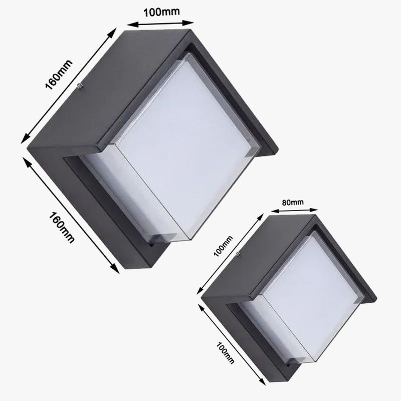applique murale led extérieure intelligente double abat-jour en acrylique
