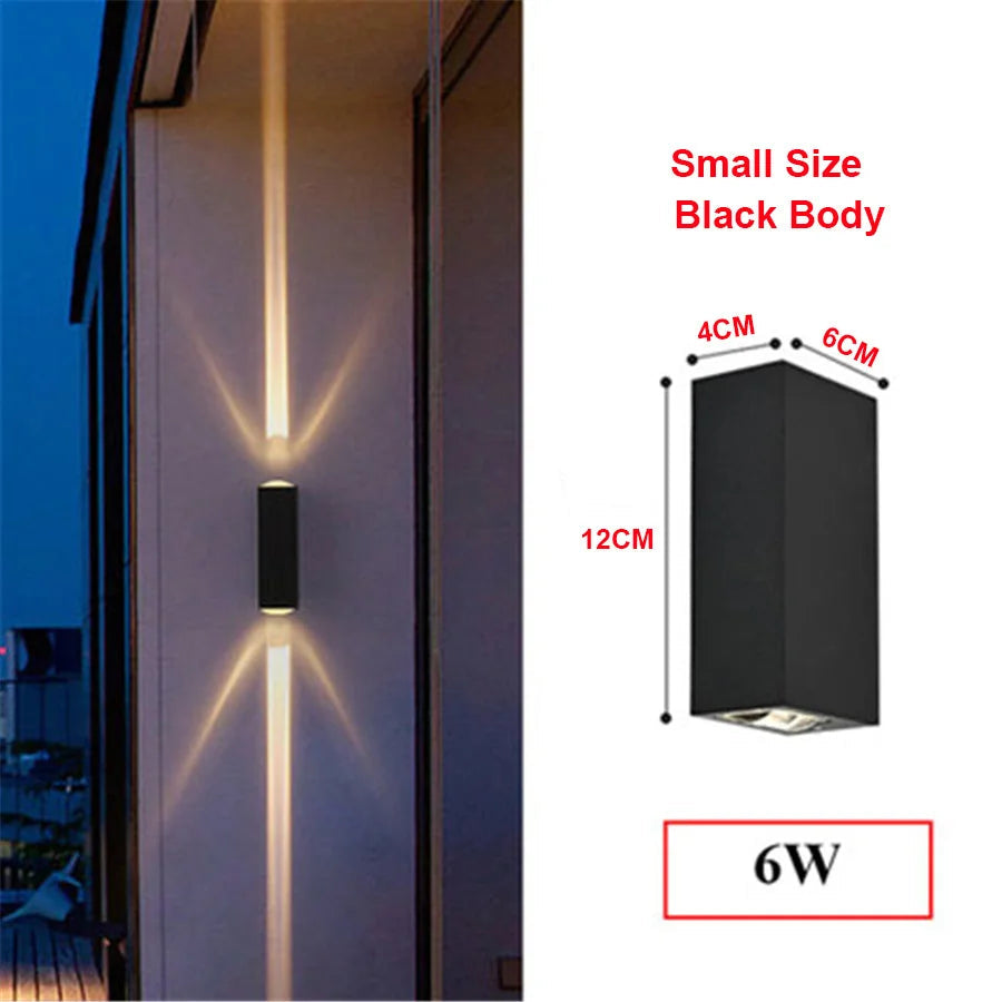 applique murale led extérieure moderne étanche en aluminium