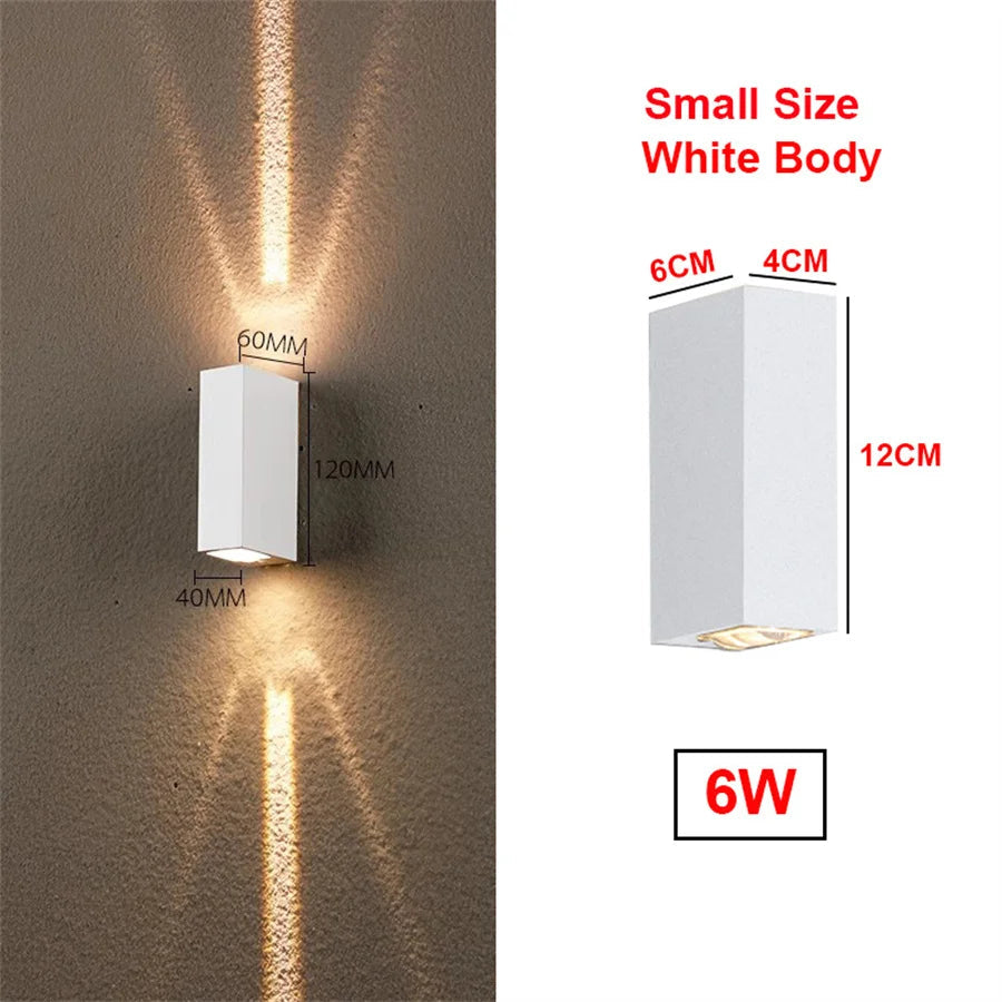 applique murale led extérieure moderne étanche en aluminium