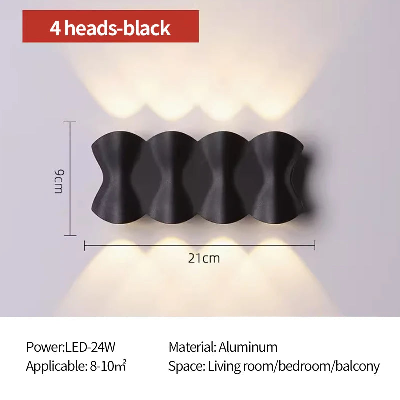 applique murale led extérieure étanche décoration jardin lumineuse