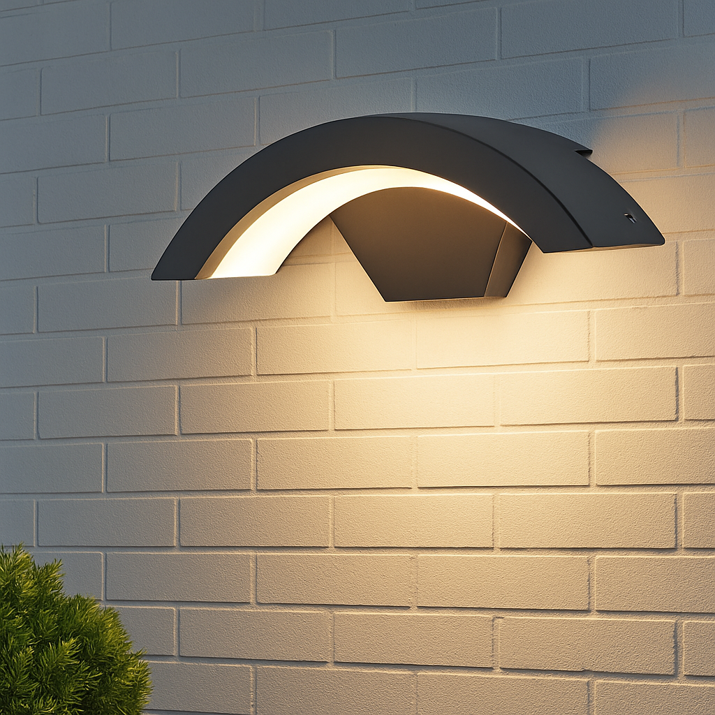 applique murale led extérieure étanche en forme de lune créative