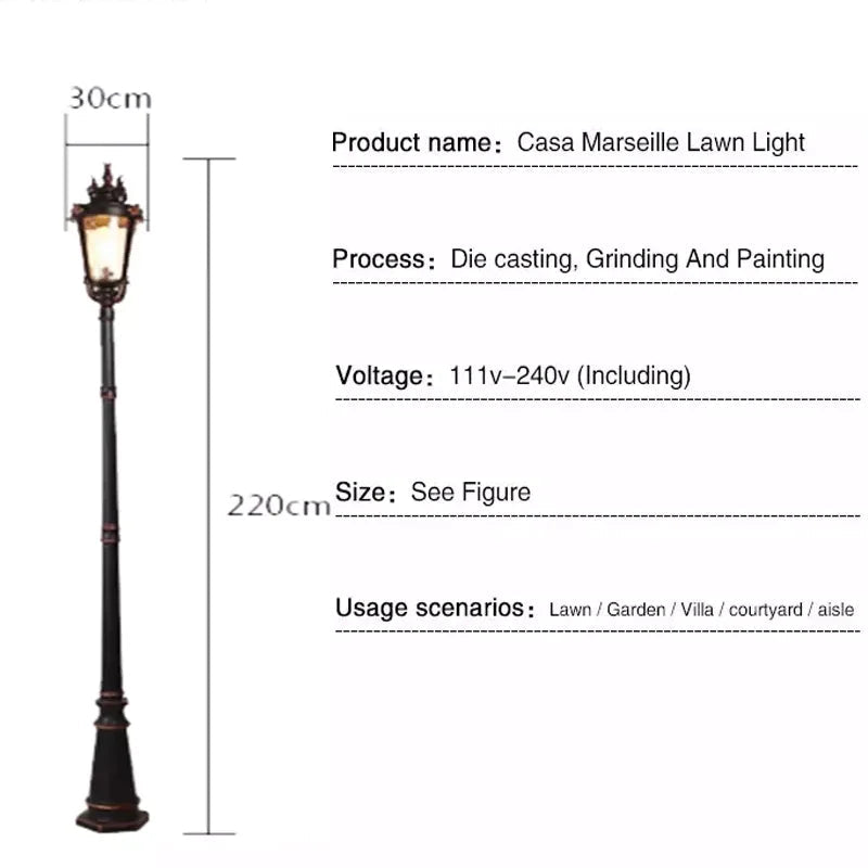 applique murale led extérieure étanche style européen américain