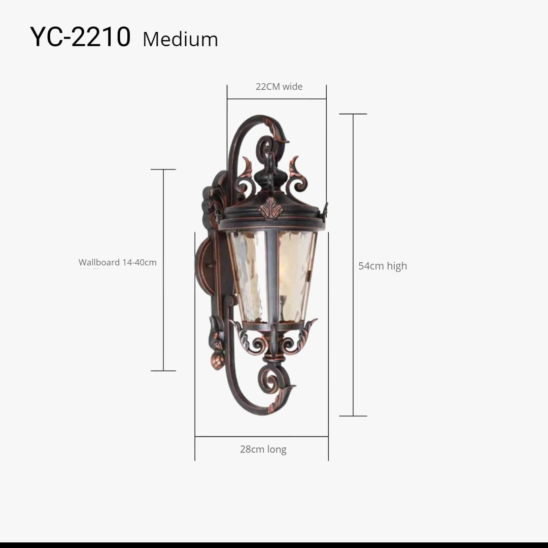 applique murale led extérieure étanche style européen américain