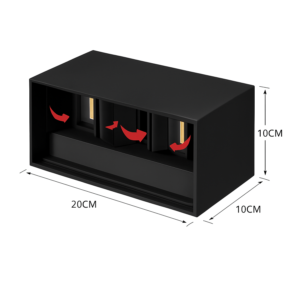 Applique murale LED haut et bas étanche IP65