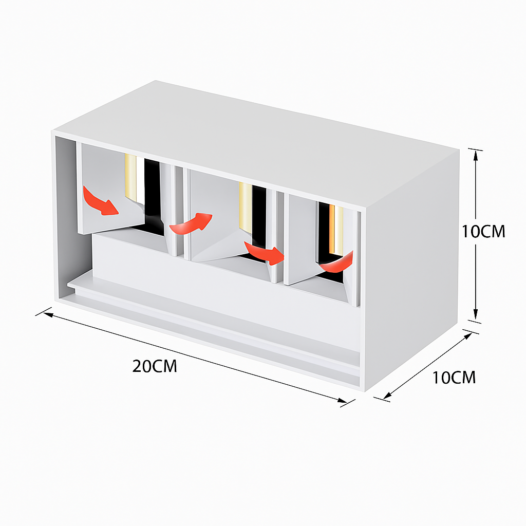 Applique murale LED haut et bas étanche IP65