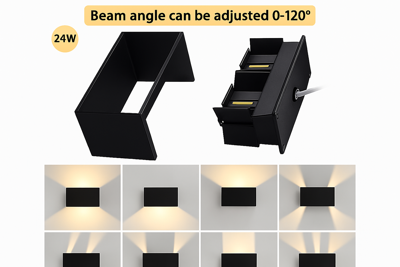Applique murale LED haut et bas étanche IP65
