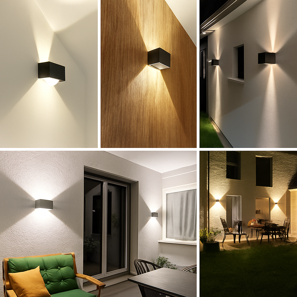 Applique murale LED haut et bas étanche IP65