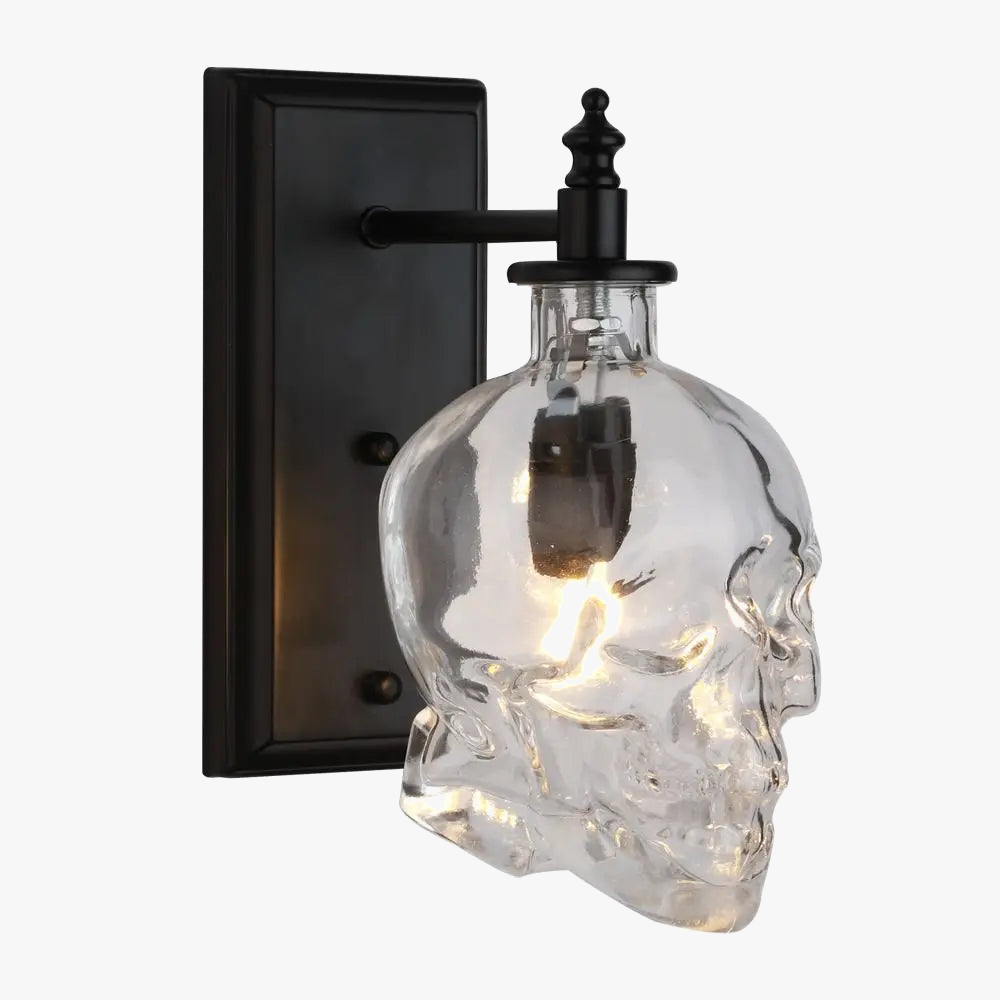 applique murale led industrielle tête de mort rétro