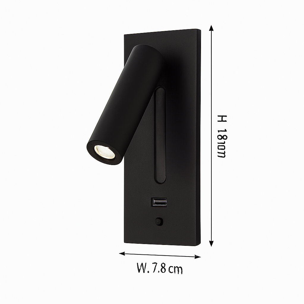 Applique murale LED intégrée multifonction avec interrupteur