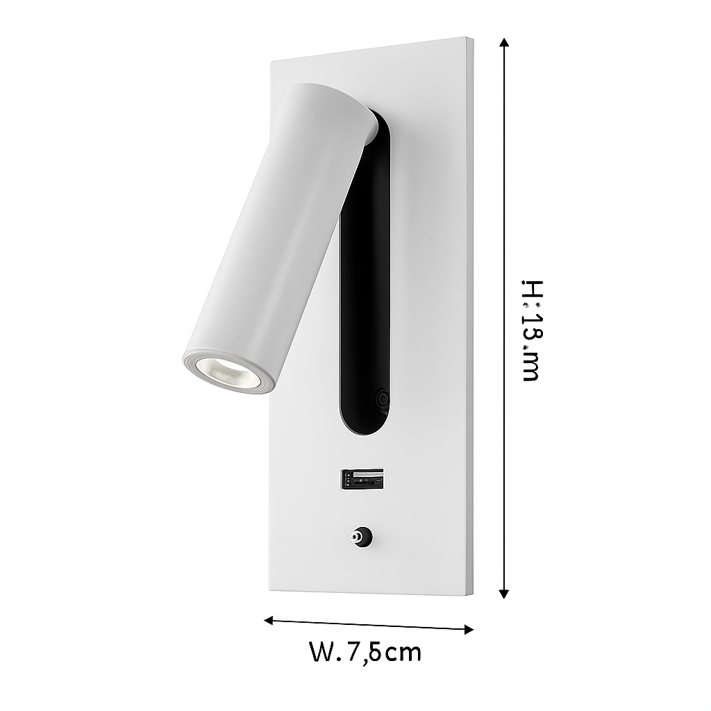 Applique murale LED intégrée multifonction avec interrupteur