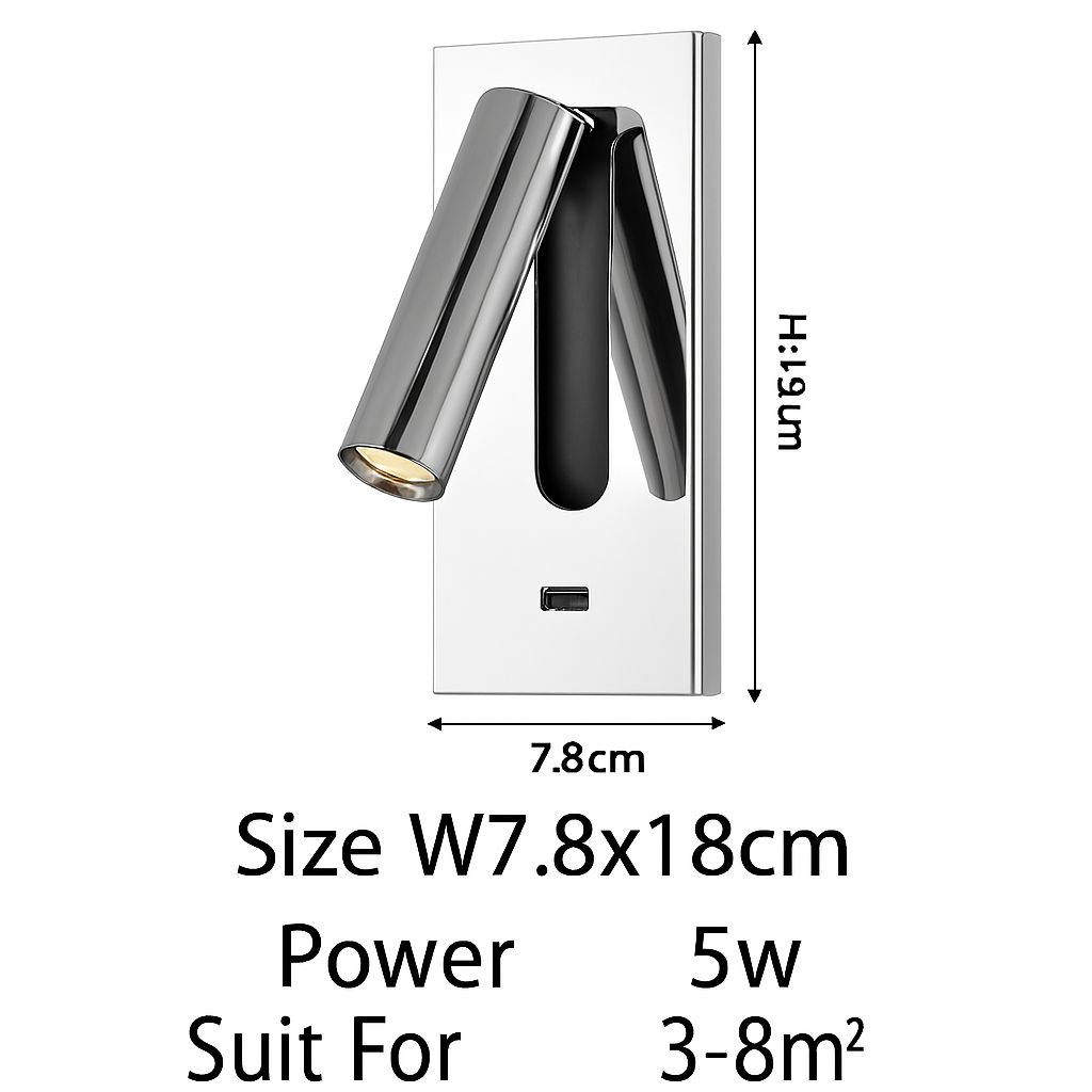 Applique murale LED intégrée multifonction avec interrupteur