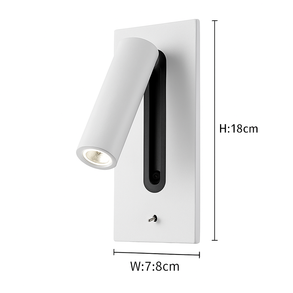 Applique murale LED intégrée multifonction avec interrupteur