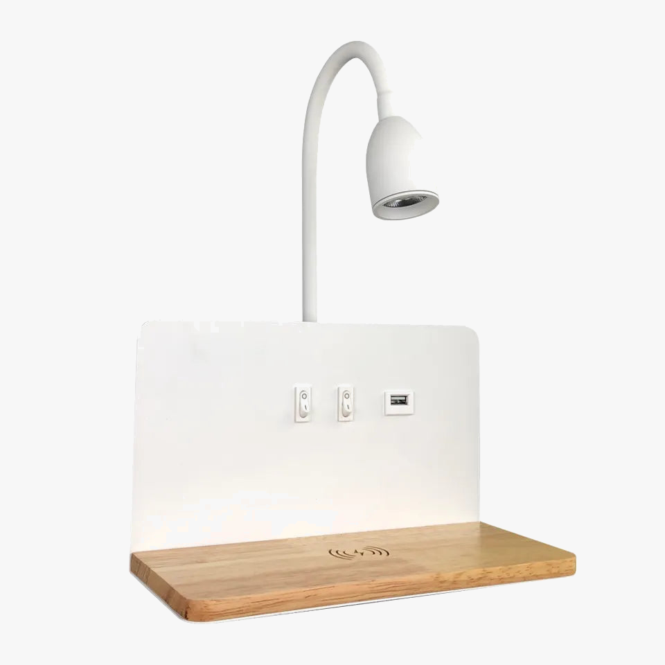 applique murale led intérieur usb sans fil moderne rotative 360° interrupteur veilleuses chevet
