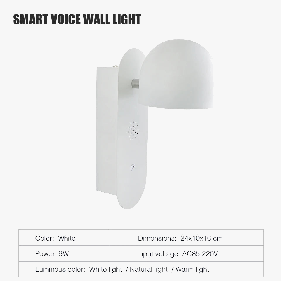 applique murale led intelligente rotative et réglable pour décoration intérieure