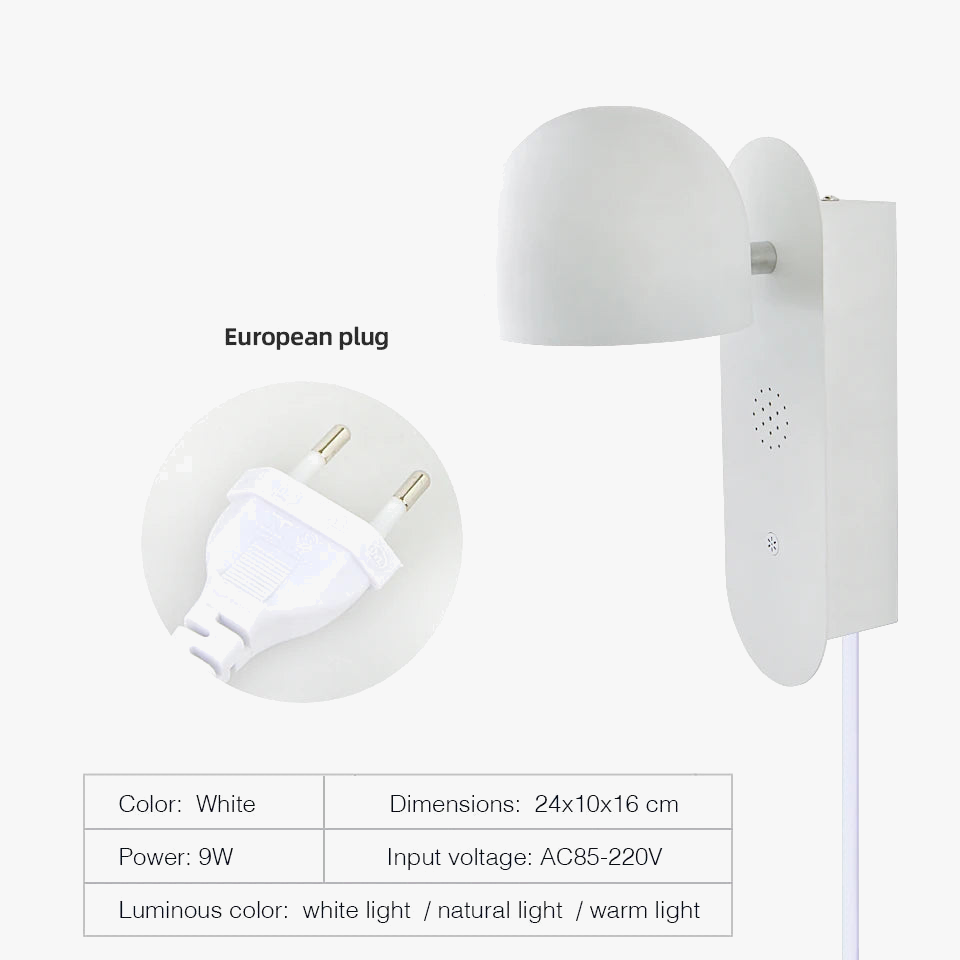 applique murale led intelligente rotative et réglable pour décoration intérieure