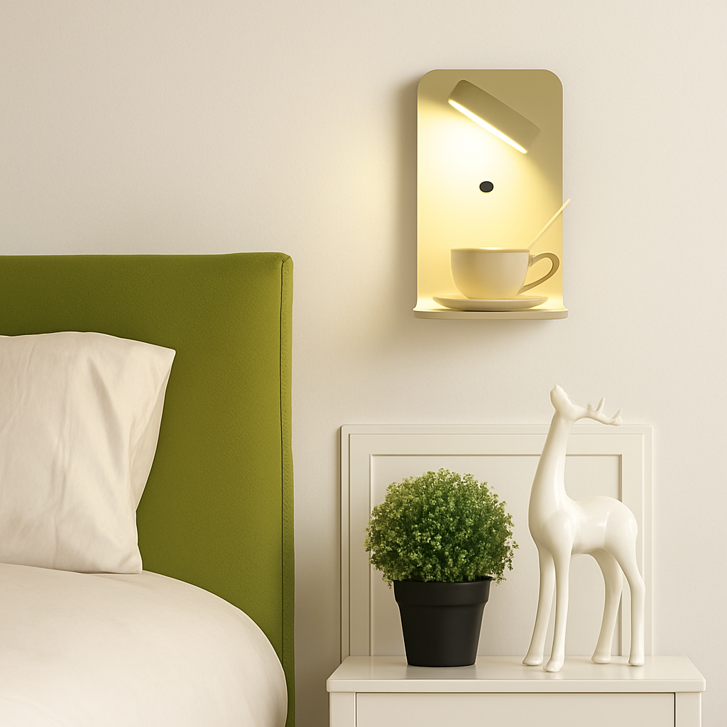 Applique murale LED lampe avec interrupteur et Port de chargement USB moderne 9W noir blanc allée chambre chevet Art éclairage décoration appliques murales