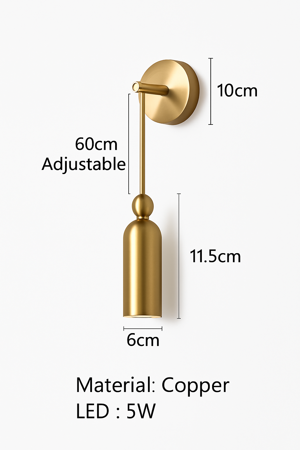 Applique murale led longue moderne en verre fer