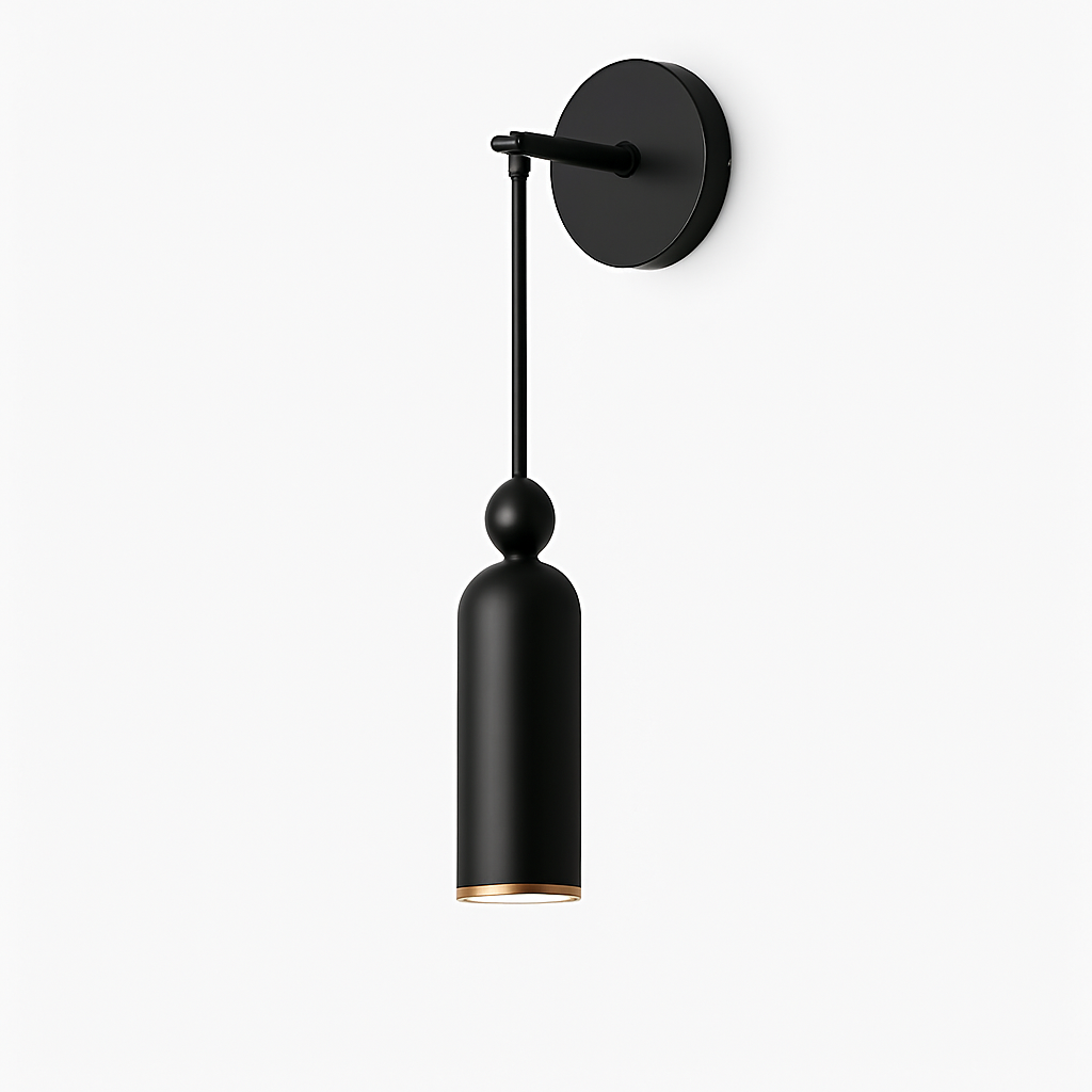 Applique murale led longue moderne en verre fer