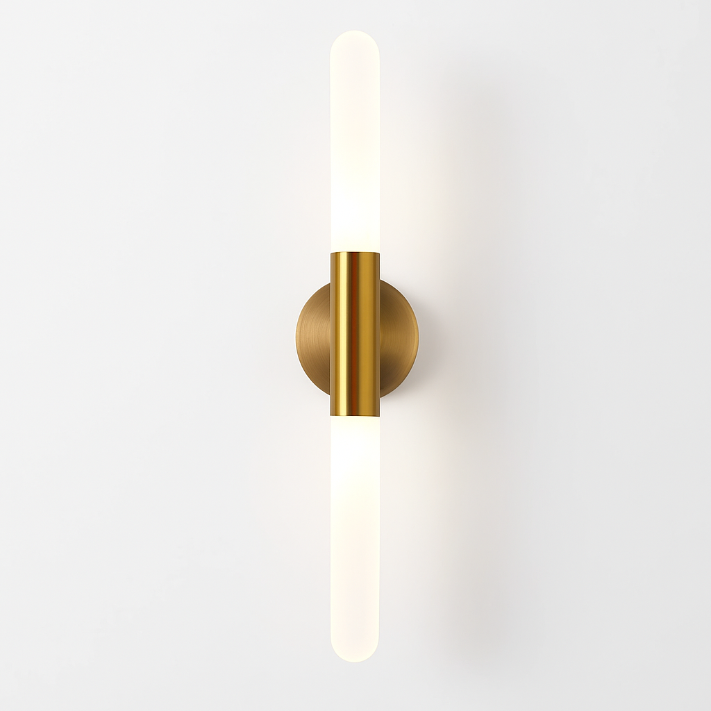 Applique murale led longue moderne en verre fer
