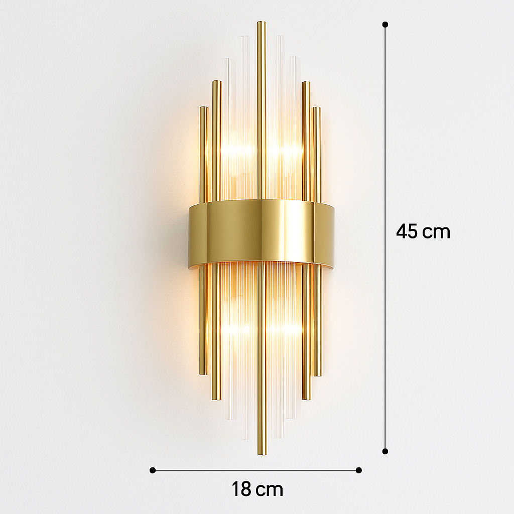 applique murale led luxe moderne dorée