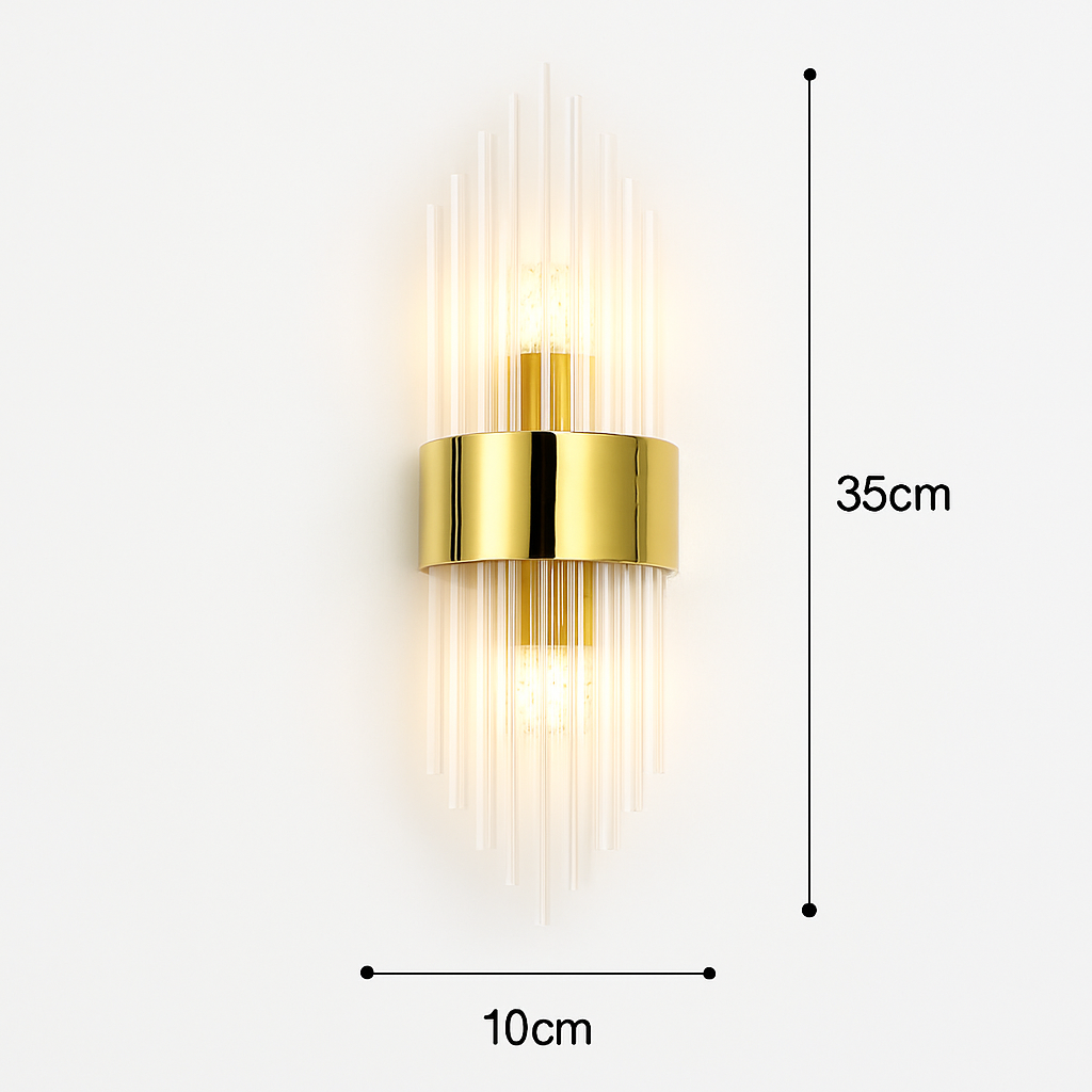 applique murale led luxe moderne dorée