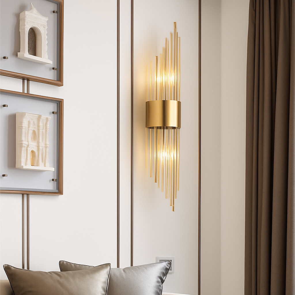 applique murale led luxe moderne dorée