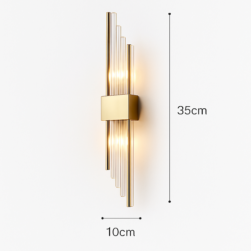 applique murale led luxe moderne dorée
