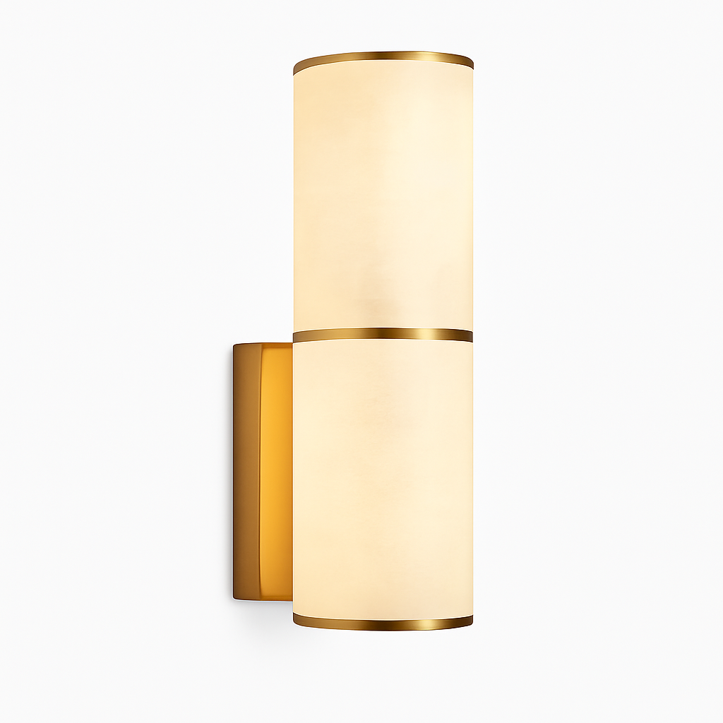 applique murale led marbre moderne en cuivre naturel