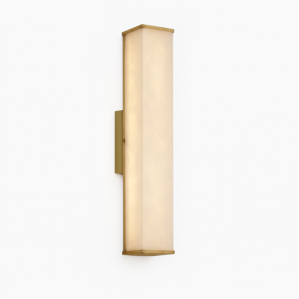 applique murale led marbre moderne en cuivre naturel