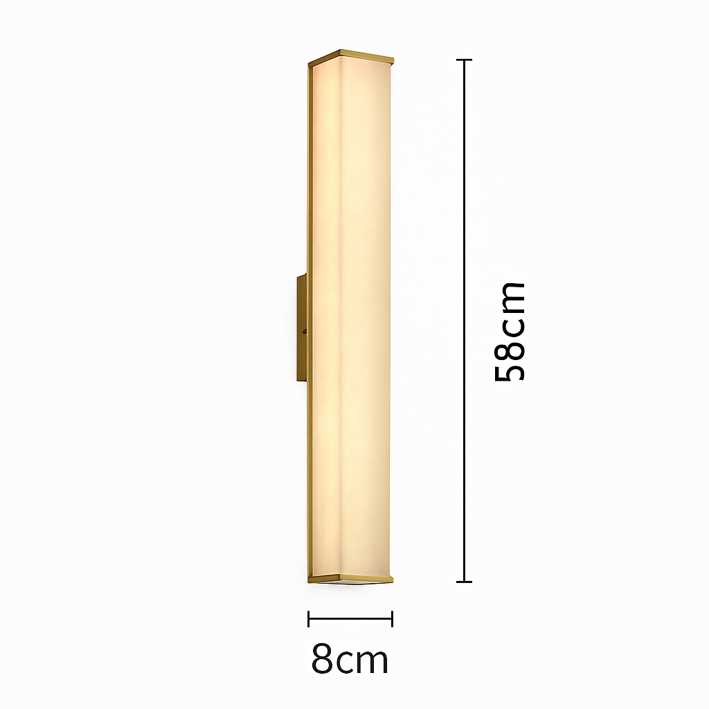 applique murale led marbre moderne en cuivre naturel