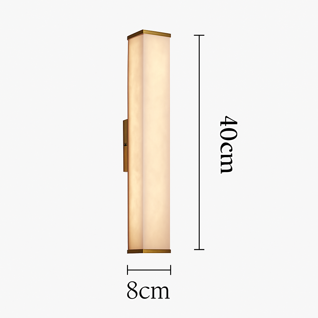applique murale led marbre moderne en cuivre naturel