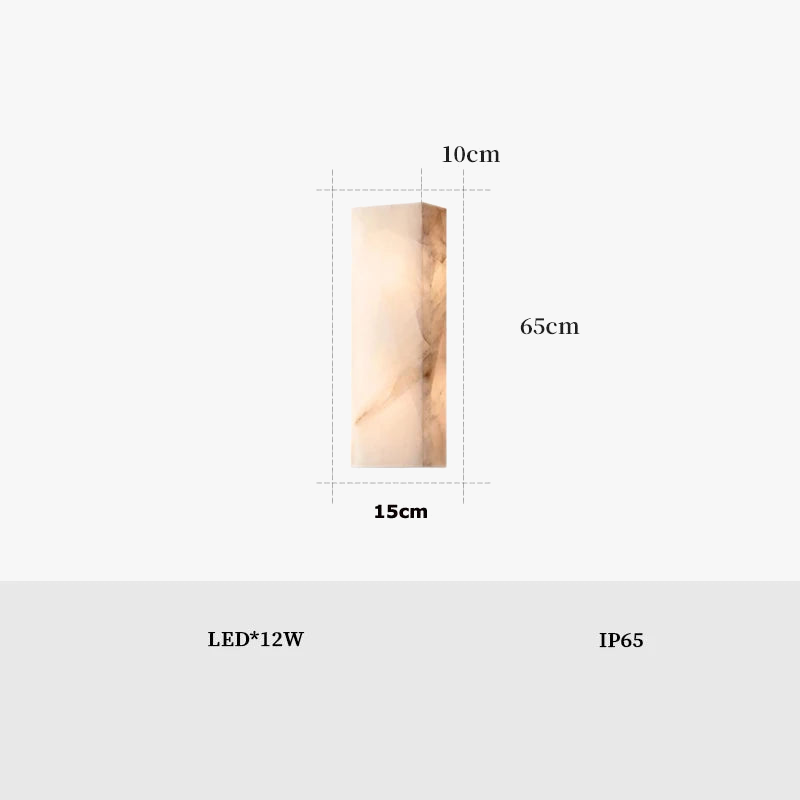 applique murale led marbre rétro pour extérieur étanche
